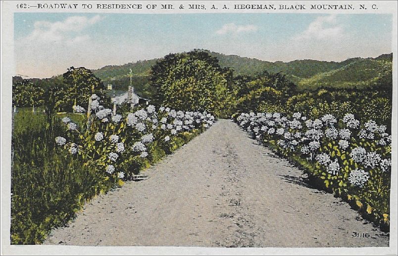 Roadway to Residence of Mr and Mrs AA Hegeman, Black Mountain NC x19-apc462a01-f