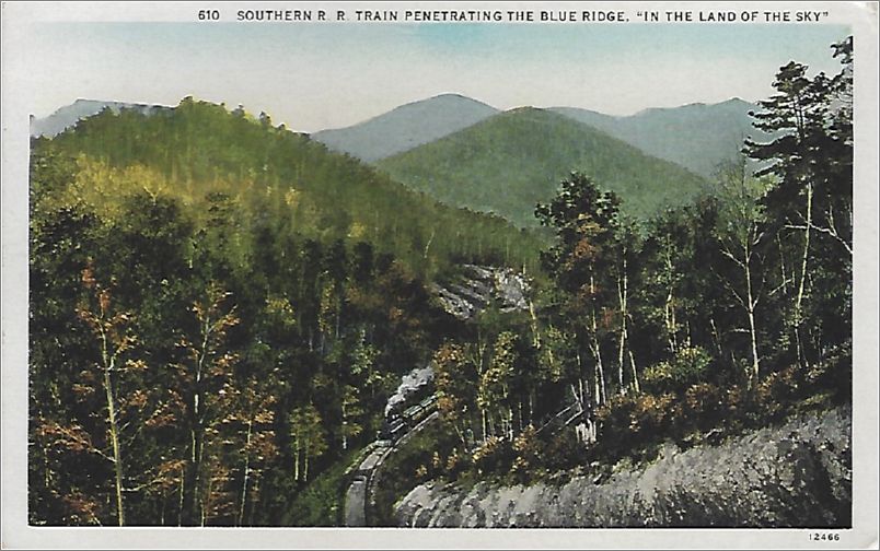 Southern RR Train penetrating the Blue Ridge 
