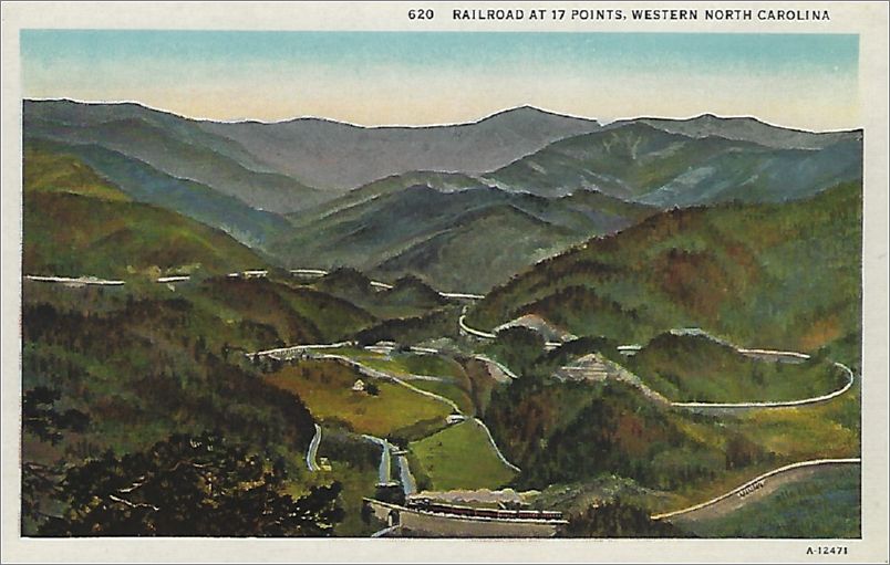 Railroad at 17 Points, Western North Carolina x19-apc620a01-f