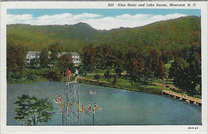 Alba Hotel and Lake Susan, Montreat NC x19-apc623a01-f