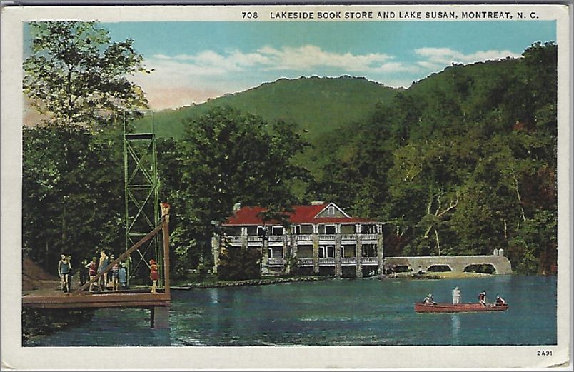 Lakeside Book Store and Lake Susan, Montreat NC x19-apc708a01-f