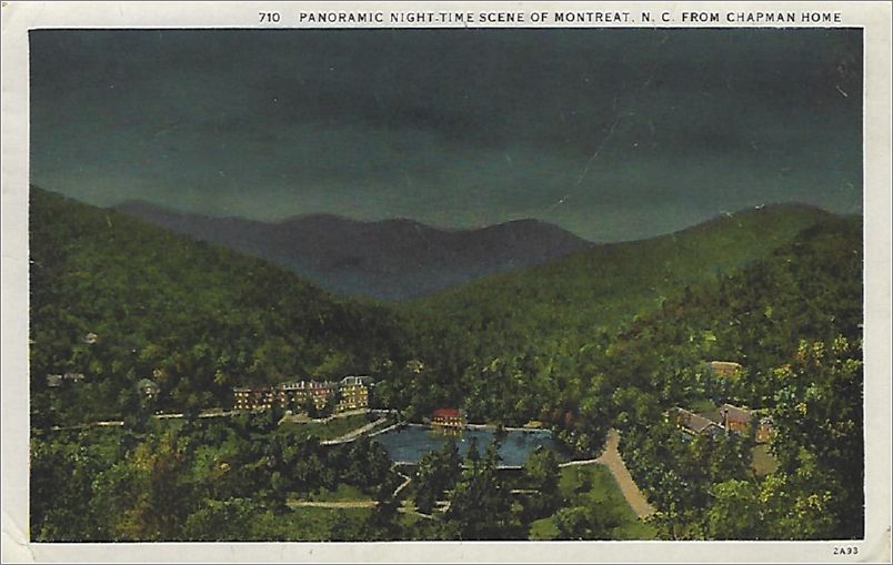 Panoramic Night-Time Scene of Montreat, NC from Chapman Home x19-apc710b01-f