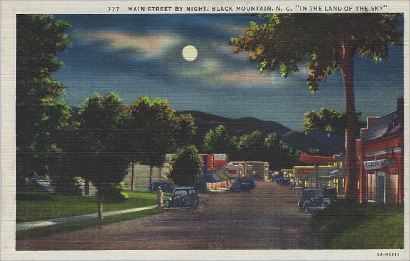 Main Street by Night, Black Mountain NC, 
