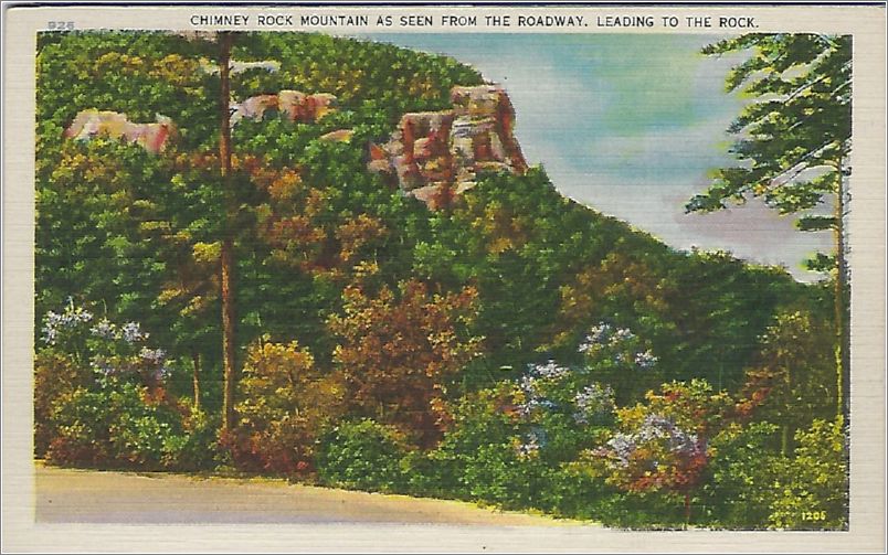 Chimney Rock Mountain as seen from the Roadway, Leading to the Rock (926 number in blue) x19-apc926a01-f