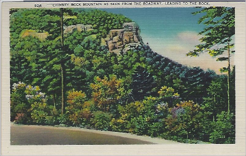 Chimney Rock Mountain as seen from the Roadway, Leading to the Rock (926 number in black) x19-apc926b01-f