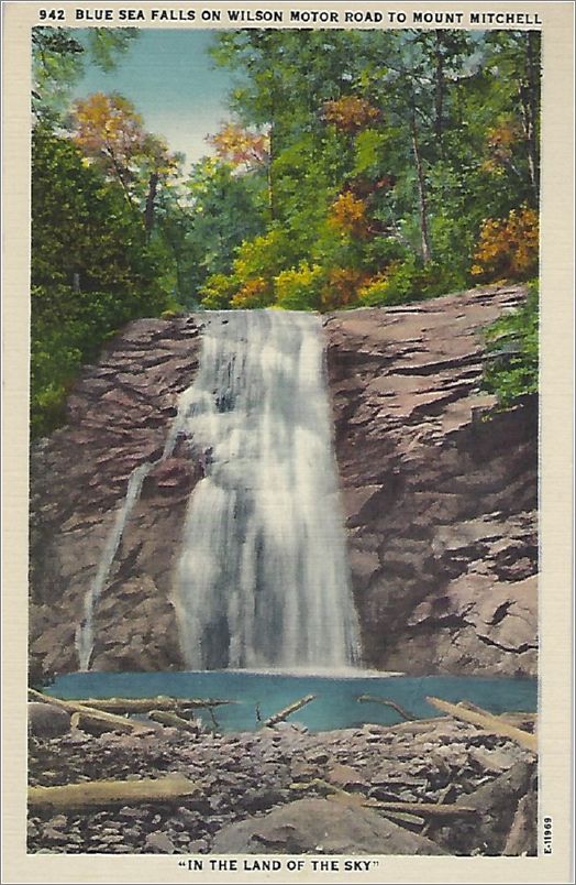 Blue Sea Falls on Wilson Motor Road to Mount Mitchell 