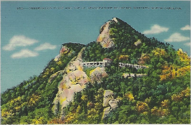 Observation Point and Top of Grandfather Mountain Western North Carolina x19-apc950a01-f