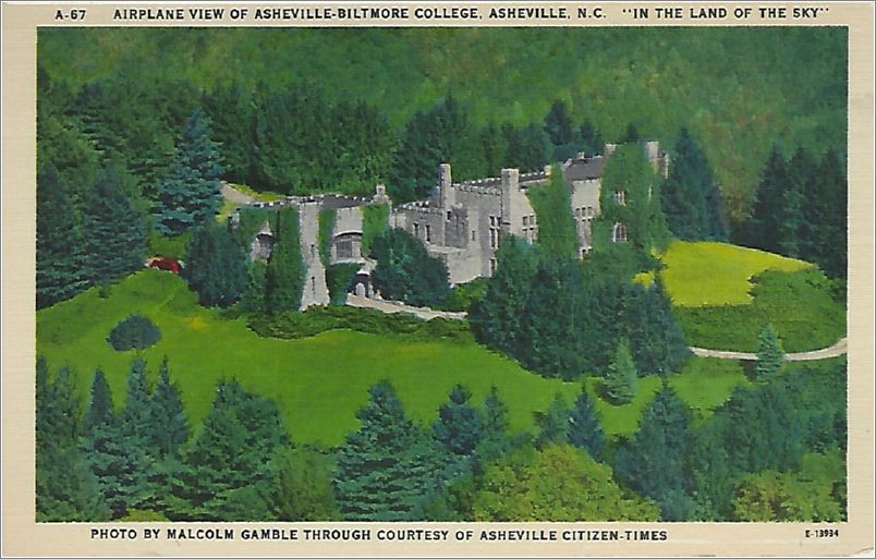 Airplane View of Asheville-Biltmore College, Asheville NC 