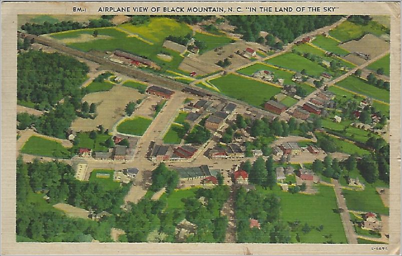 Airplane View of Black Mountain NC, 