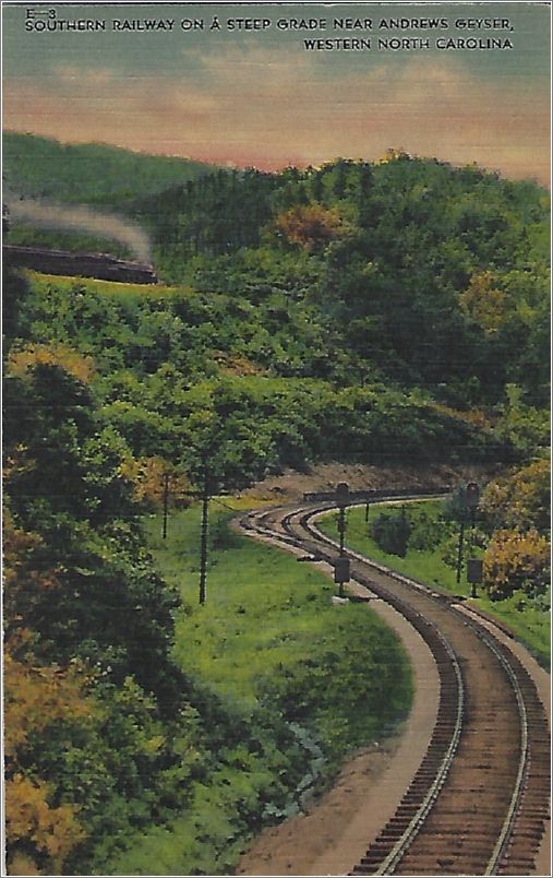 Southern Railway on a Steep Grade near Andrew's Geyser, Western North Carolina x19-apck0003a01-f