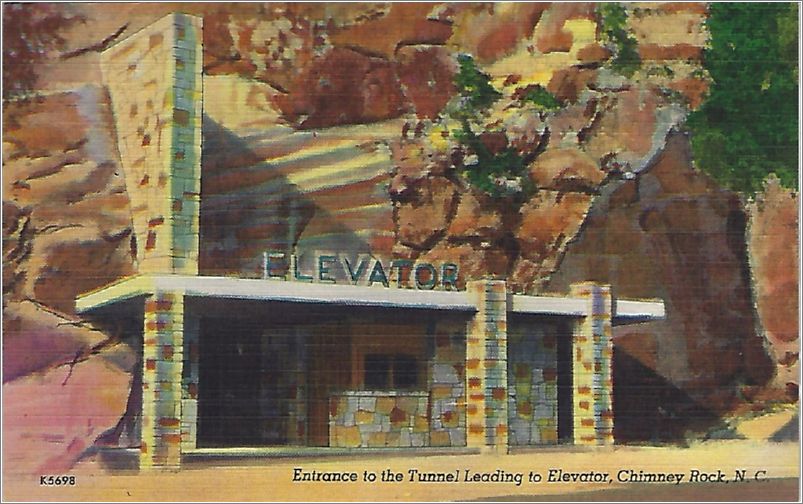 Entrance to the Tunnel Leading to Elevator, Chimney Rock NC x19-apck05698a01-f