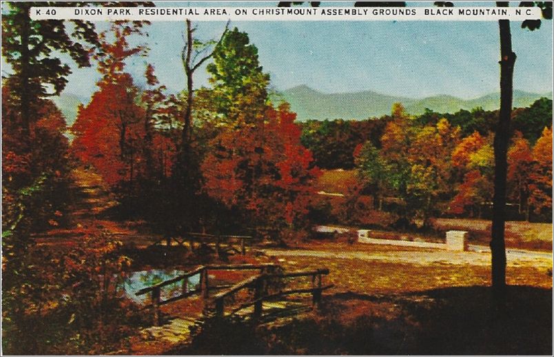 Dixon Park, Residential Area on Christmount Assembly Grounds, Black Mountain NC x19-apck11736a01-f
