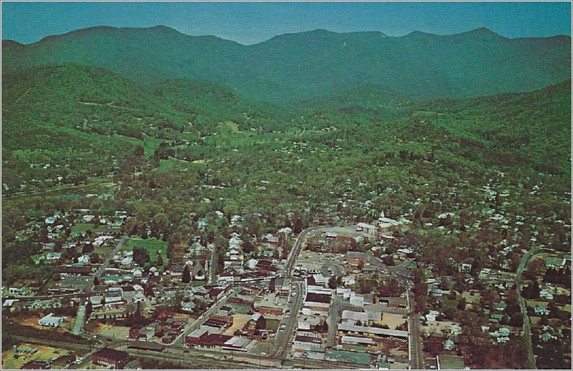Aerial View of Black Mountain NC in Early Spring x19-apckbm21-c31069-a01-f