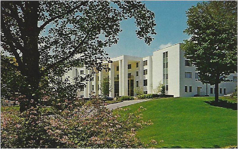 Pritchell Hall - Spring time, Ridgecrest Baptist Assembly, Ridgecrest NC x19-apckr27a01-f