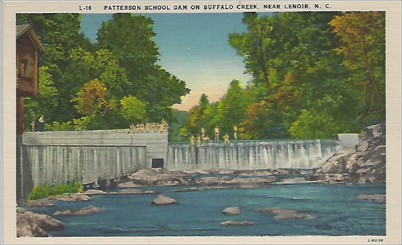 Patterson School Dam on Buffalo Creek, near Lenoir NC x19-apcl016-e8838-a01-f