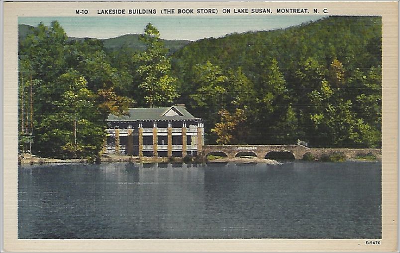 Lakeside Building (The Book Store) on Lake Susan, Montreat NC x19-apcm010a01-f