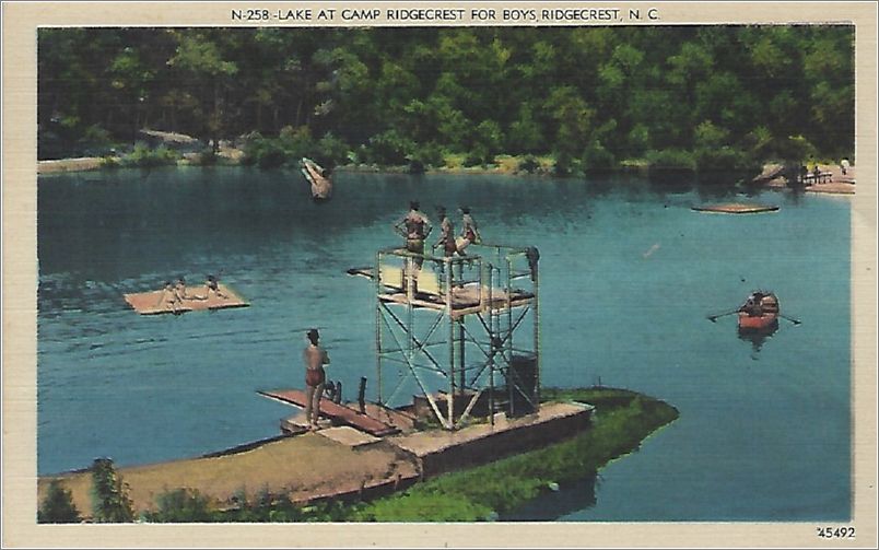 Lake at Camp Ridgecrest for Boys, Ridgecrest NC x19-apcn258a01-f
