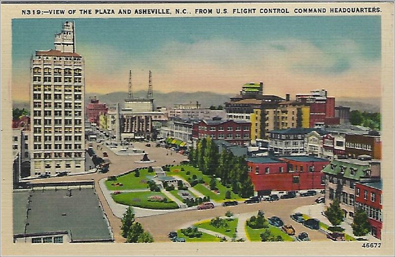 View of the Plaza and Asheville NC, from US Flight Control Command Headquarters x19-apcn319a01-f