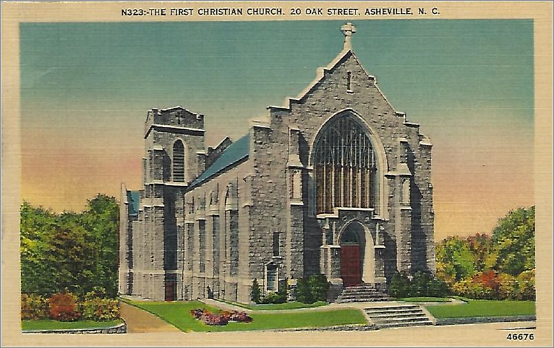 The First Christian Church, 20 Oak Street, Asheville NC (Disciples of Christ) x19-apcn323a01-f