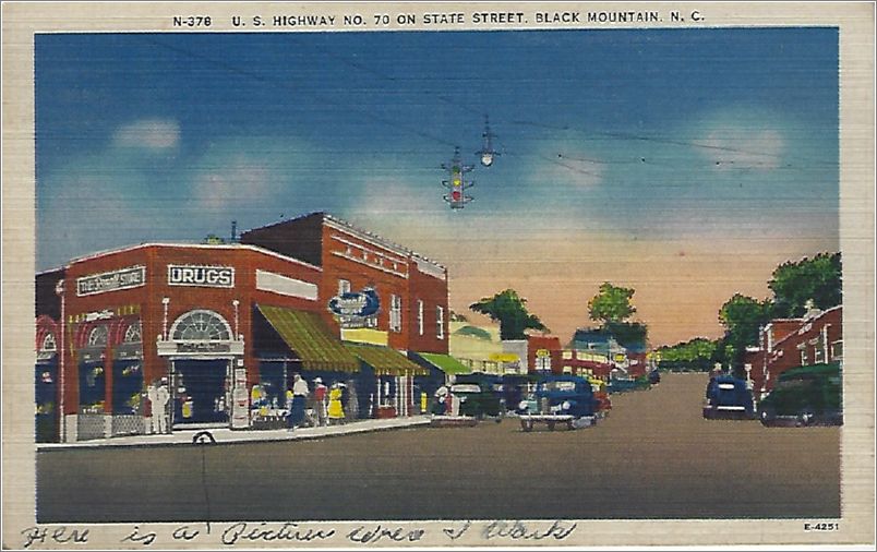 US Highway No. 70 on State Street, Black Mountain NC x19-apcn378a02-f