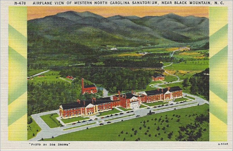 Airplane View of Western North Carolina Sanatorium near Black Mountain NC x19-apcn478a01-f