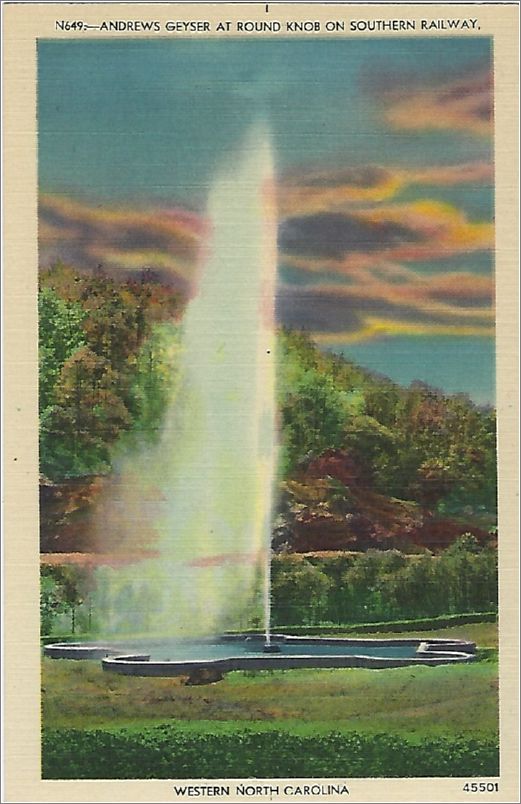 Andrews Geyser at Round Knob on Southern Railway, Western North Carolina x19-apcn649a01-f