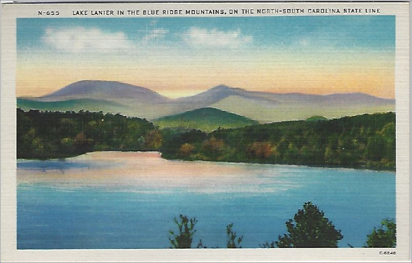 Lake Lanier in the Blue Ridge Mountains, on the North-South Carolina State Line x19-apcn655a01-f