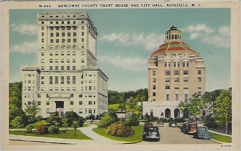 Buncombe County Court House and City Hall, Asheville NC x19-apcn690a01-f