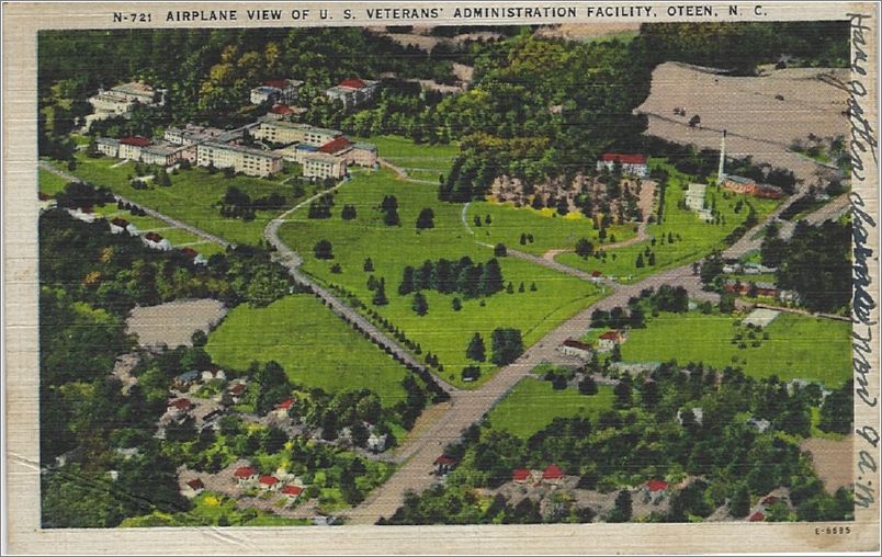 Airplane view of US Veterans' Administration Facility, Oteen NC x19-apcn721a01-f