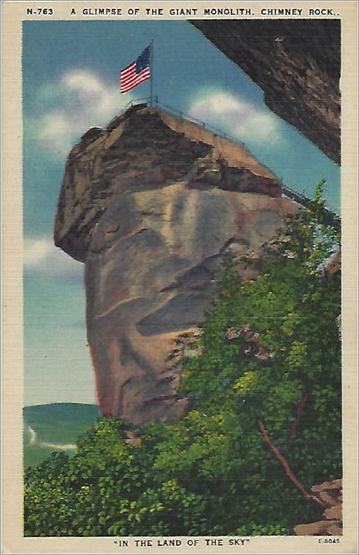 A Glimpse of the Giant Monolith, Chimney Rock 