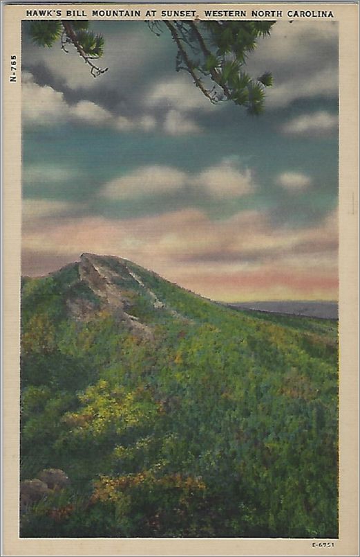 Hawk's Bill Mountain at Sunset, Western North Carolina x19-apcn765a01-f