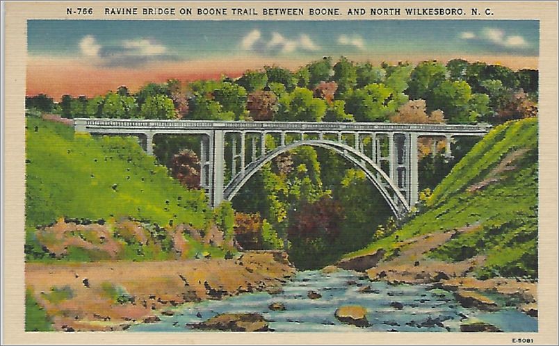 Ravine Bridge on Boone Trail between Boone and North Wilkesboro NC x19-apcn766a01-f