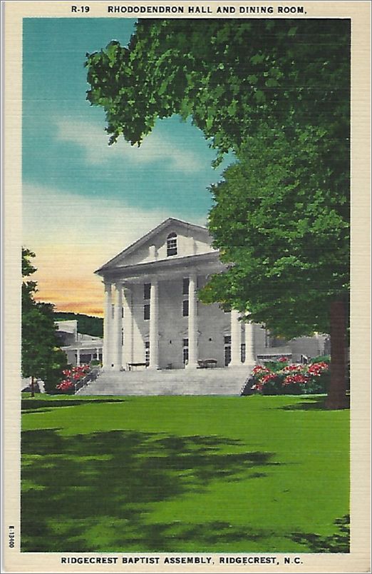 Rhododendron Hall and Dining Hall, Ridgecrest Bapist Assembly, Ridgecrest NC x19-apcr019a01-f