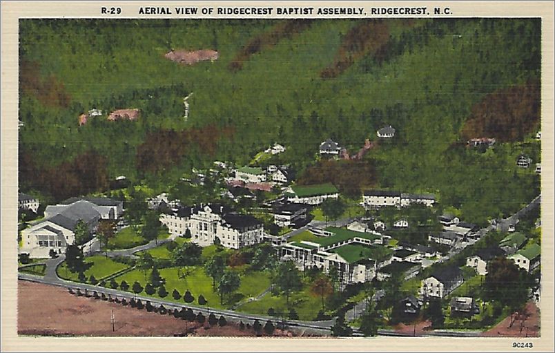 Aerial View of Ridgecrest Baptist Assembly, Ridgecrest NC x19-apcr029a01-f
