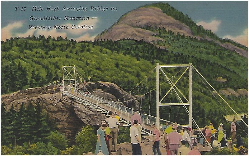 Mile High Swinging Bridge on Grandfather Mountain - Western North Carolina x19-apct017a01-f