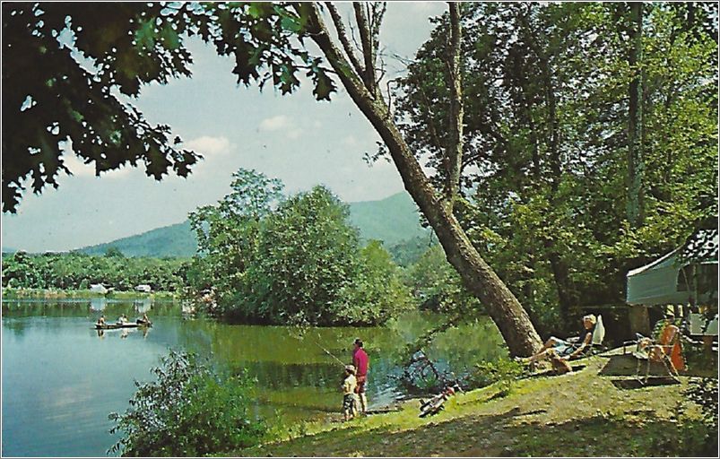 Lake camping make fishing for bass a snap at Tanglewood Lakes Kampgrounds in the Blue Ridge Mountains, Black Mountain, North Carolina x19-aps128583a01-f