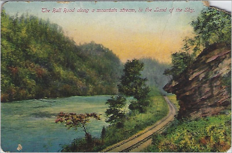The Rail Road along a mountain strea, in the Land of the Sky x19-bbcb210a01-f