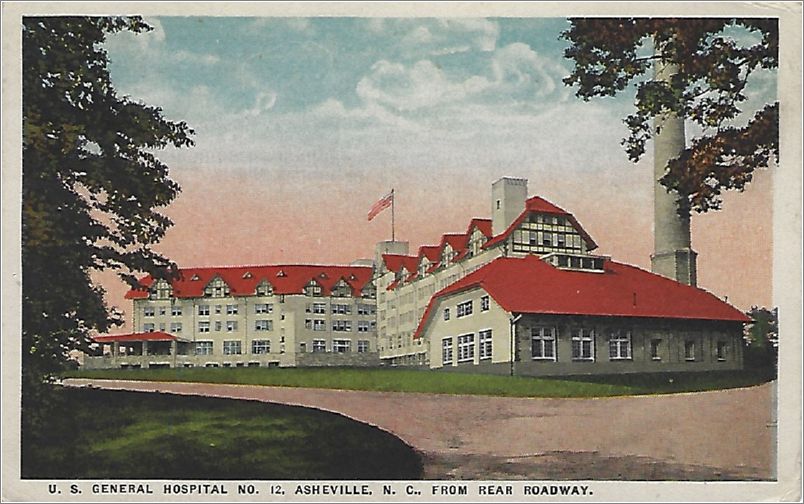 US General Hospital No. 12, Asheville NC from rear roadway (Kenilworth Inn) x19-ccc073a01-f