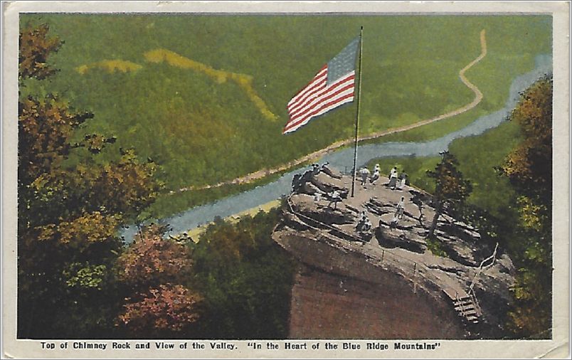 Top of Chimney Rock and View of the Valley, 