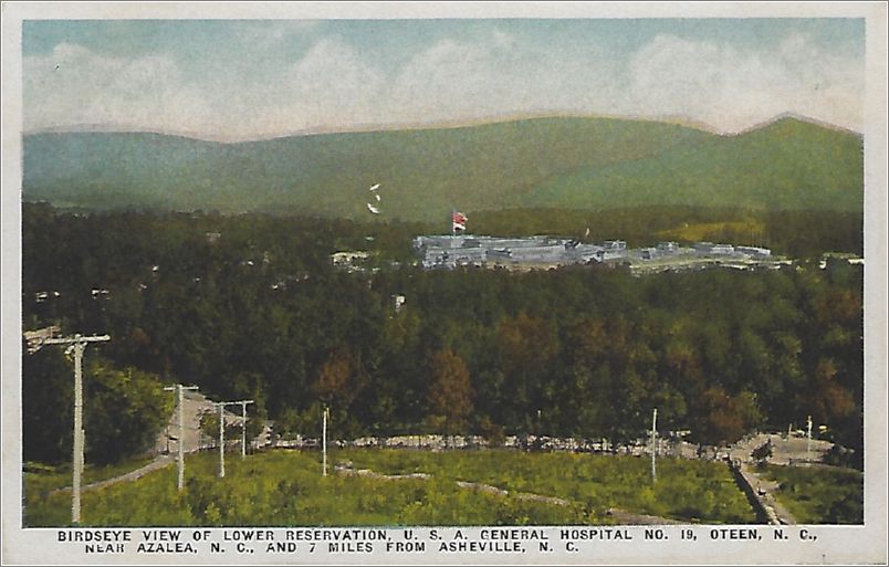 Birdseye View of Lower Reservation, USA General Hospital No. 19, Oteen NC, near Azalea NC and 7 miles from Asheville NC x19-ccc330a01-f