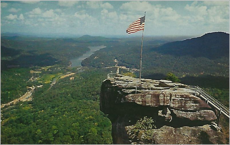Lake Lure and the top of Chimney Rock, North Carolina x19-ckcl003a01-f