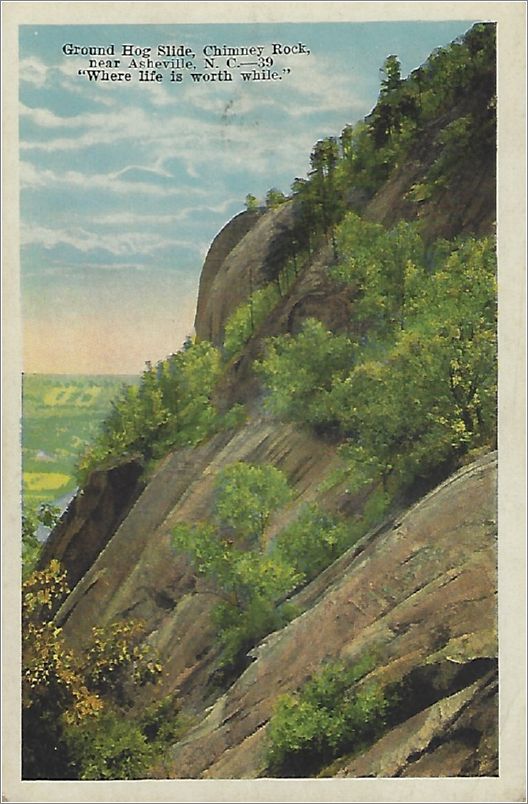 Ground Hog Slide, Chimney Rock near Asheville NC