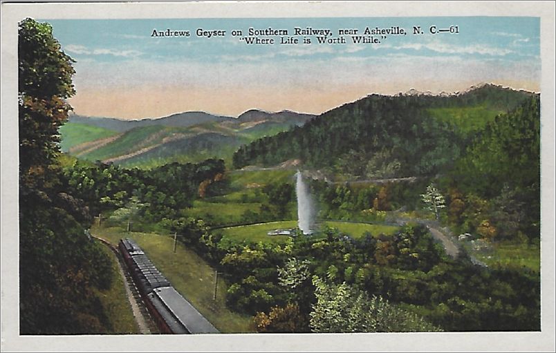 Andrews Geyser on Southern Railway, near Asheville NC,