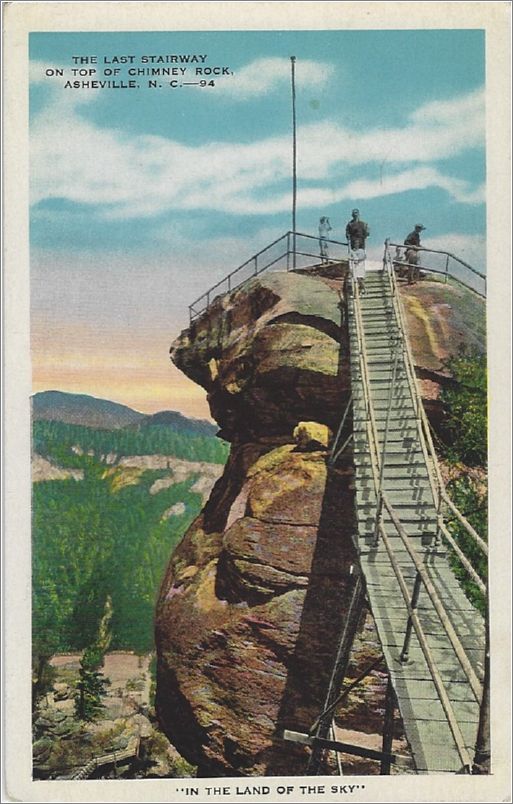 The Last Stairway on top of Chimney Rock, Asheville NC x19-eck094a01-f