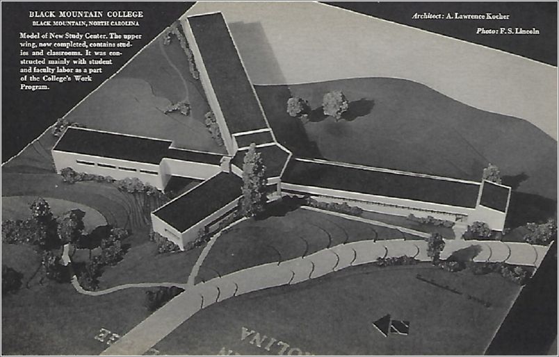 Black Mountain College, Black Mountain, North Carolina, Model of New Study Center (BMC - Lake Eden location) x19-fpp000c01-f