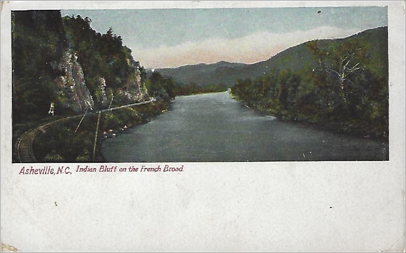 Asheville NC, Indian Bluff on the French Broad (no number) x19-hmc000a01-f