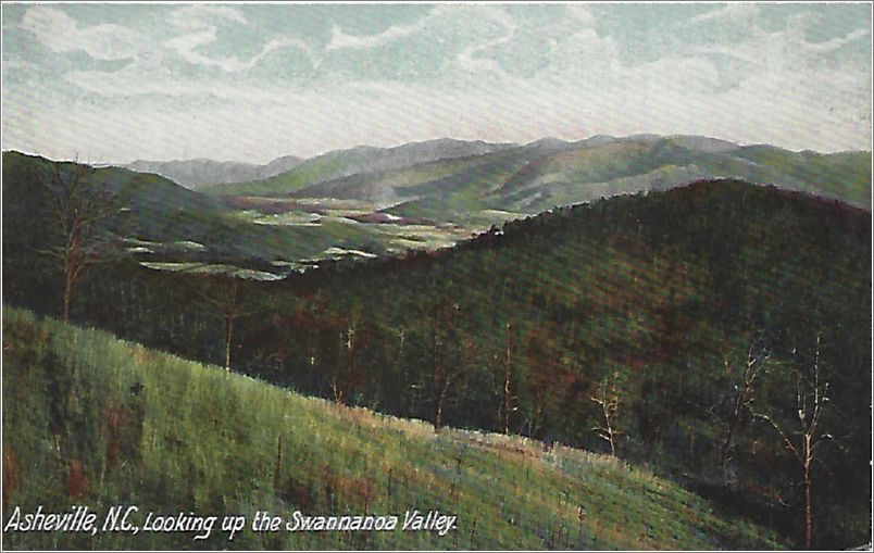 Asheville NC, Looking up the Swannanoa Valley x19-hmc3611a01-f
