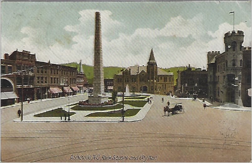 Asheville NC, Pack Square and City Hall x19-hmc4448a01-f