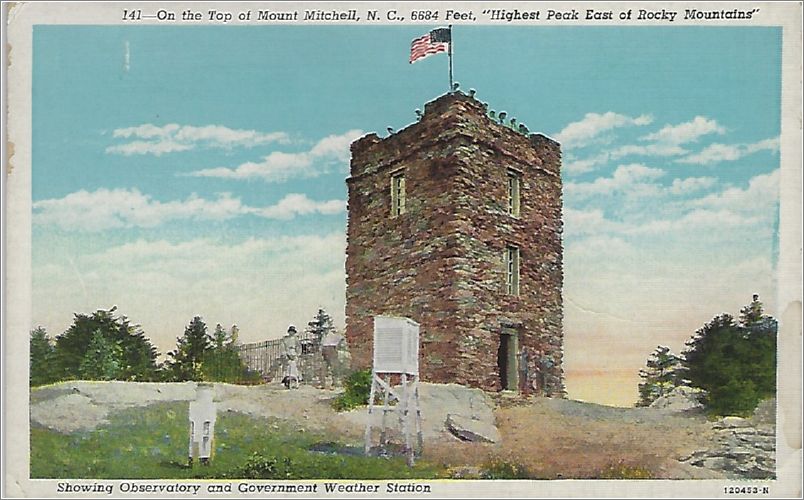 On the Top of Mount Mitchell NC State park, 6684 feet, 