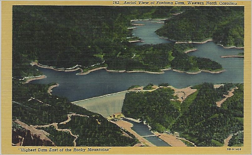 Aerial View of Fontana Dam, Western North Carolina x19-hnm162a01-f